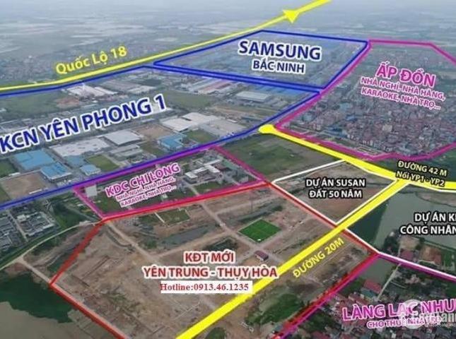 Bán đất dự án khu đô thị Yên Trung Thuỵ Hoà, KCN Yên Phong