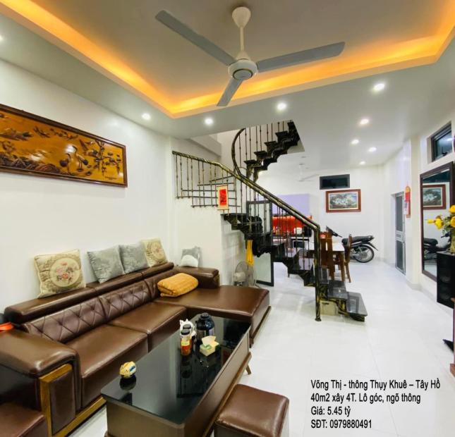 Bán nhà Thụy Khuê - Thông Võng Thị cực thoáng. Lô góc, gần Hồ Tây, 40m2x4T Giá: 5.45 tỷ