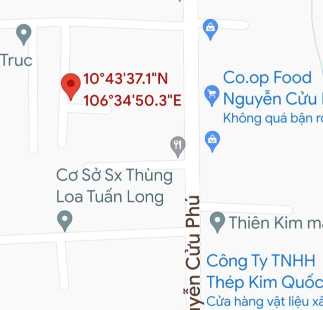 Bán Đất BT6M đường Nguyễn Cửu Phú.Xả tân kiên.H bình Chánh.4.7X24M.