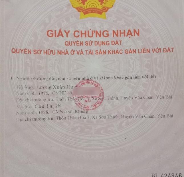 Chính chủ cần bán nhà đất tại đường B nhánh 1 sau công an huyện Văn Chấn, tỉnh Yên Bái