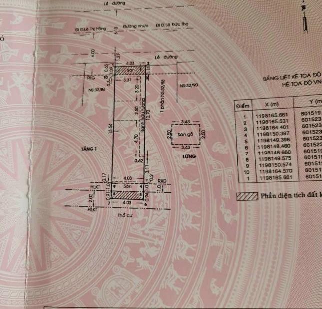 Bán nhà 32/ Lê Thị Hồng, P.17, GV: 4 x 17, giá 7,95 tỷ