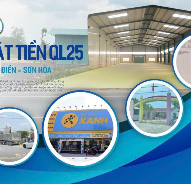Kẹt  tiền đóng ngân hàng cần bán gấp lô đất đẹp 441m2 trung tâm mặt tiền Ngân Điền,Sơn Hòa gần chợ