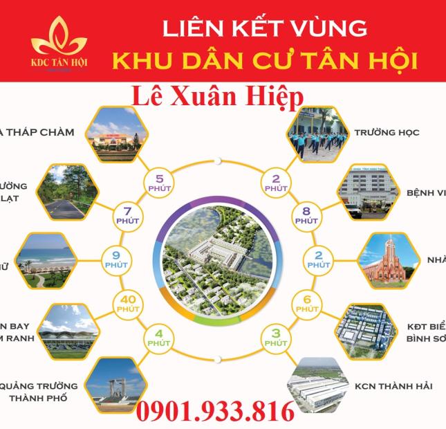 Chỉ với 160tr sở hữu ngay lô đất nền 100m2 tại KDC Tân Hội - Ninh Thuận thổ cư 100%