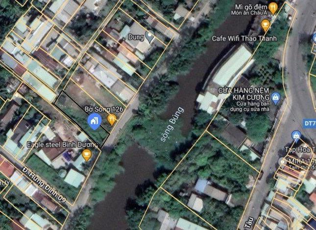 Bán đất mặt tiền sông Búng tại Phường Hưng Định, Thuận An, Bình Dương diện tích 357m2 giá 25 Triệu/m²