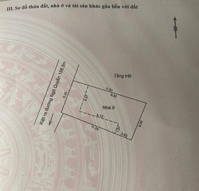 Bán Nhà C4 Kiệt 187 Ngô Quyền Diện tích 65m2 Giá Chỉ 2.1 Tỷ.