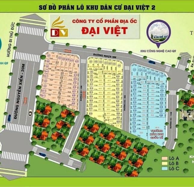Bán đât đường Nguyễn Xiển quận 9 Đại Việt, bán đất VIN home Q9,giá 3.4 tỷ,lh 0933660119