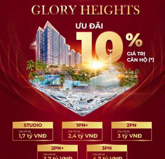 Mua Glory Heights nhận ngay chiết khấu 10%, hỗ trợ lãi suất 7 năm tại Vinhomes Grand Park kế TTTM Vincom lớn nhất MN