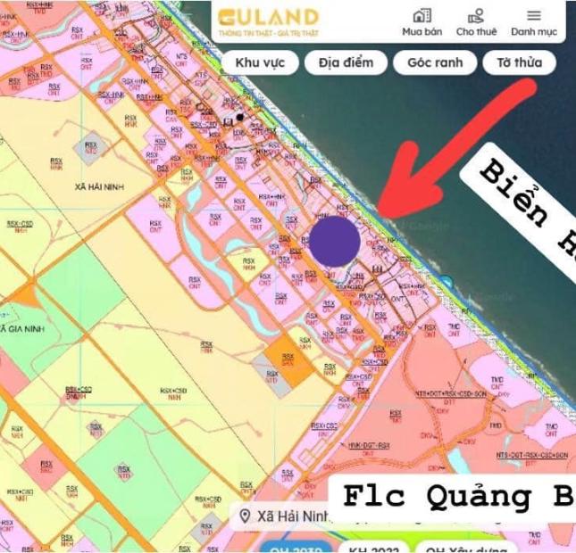 Chính chủ cần bán lô đất biển Hải Ninh Quảng Bình đẹp tiềm năng cách biển tầm 250m. Giá 950 triệu