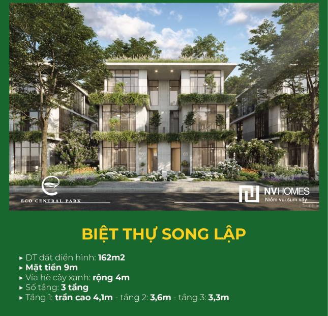 Bán căn BIỆT THỰ SONG LẬP QT2 - XX dự án Eco Central Park Vinh Nghệ An