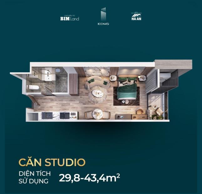Bán căn hộ Studio dự án ICON40 Hạ Long diện tích 33m2 giá 1,3 tỷ
