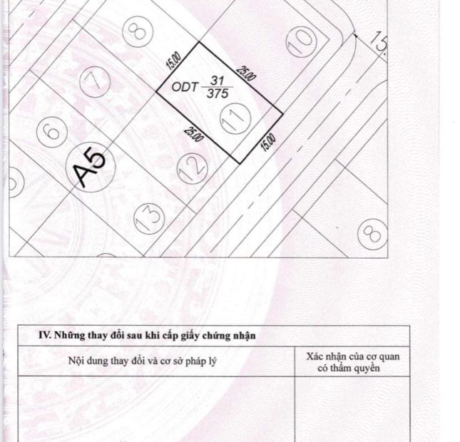 BÁN ĐẤT KĐT CAO XANH HÀ KHÁNH B. DT:375M2,MT:15M,TP.HẠ LONG