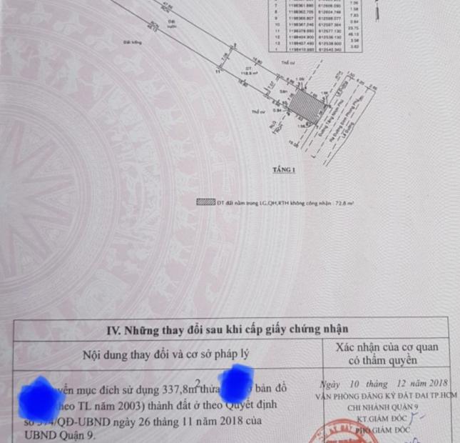 Nhà mặt tiền đường tăng nhơn phú DT 578m giá tốt ,vị trí đẹp