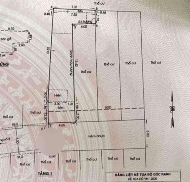 Đất 4,7 hậu 7,3 x 20 hẻm 5m 1/ Đường Số 8, gần trường Nguyễn Du 5,4 tỷ