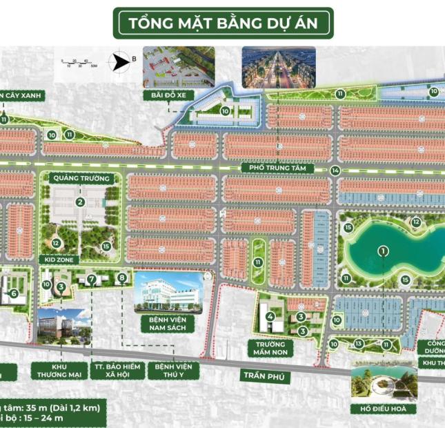 Bán đất nền dự án tại Đường Trần Phú, Xã Nam Sách, Nam Sách, Hải Dương diện tích 85m2