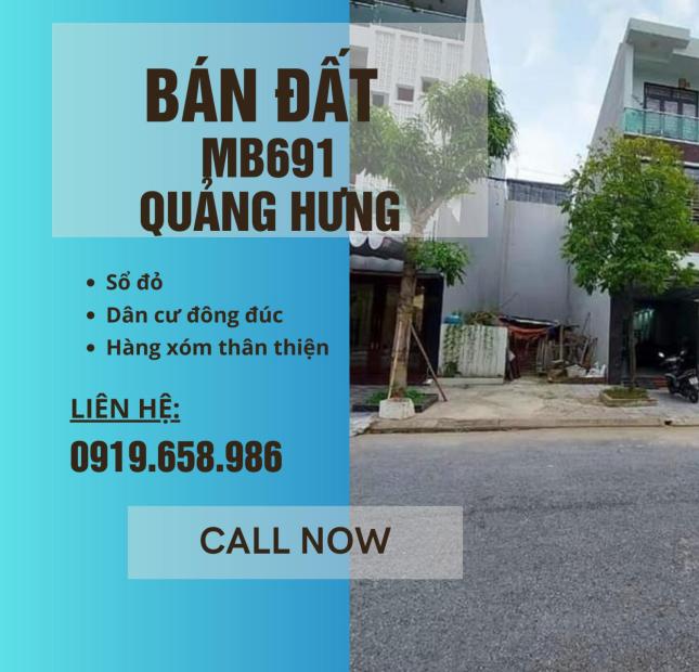 Bán đất chính chủ mb691 Quảng Hưng, tp Thanh Hóa