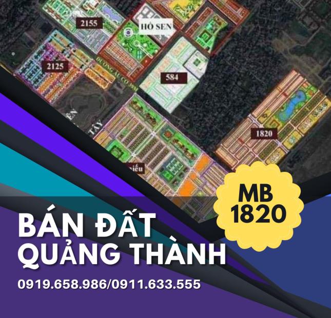Bán đất tái định cư mb1820 Quảng Thành gần Aone Mall chuẩn bị khởi công.
