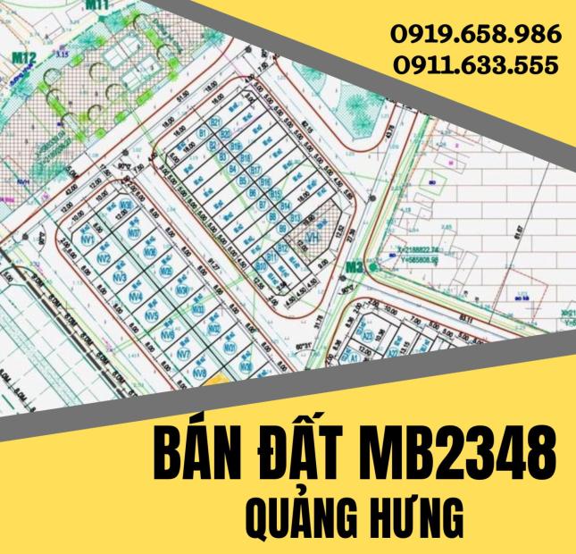 Cần bán gấp lô đất tây tứ trạch mb2348 Quảng Hưng tp Thanh Hóa.