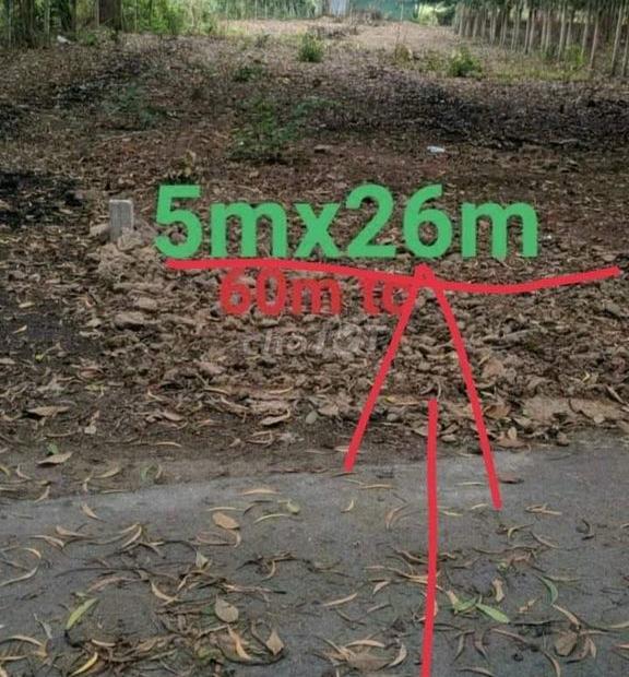 Đất Định Hoà Đường bê tông 3m oto tới đất Dt 5 x 26 = 133,9 m2 thổ cư 60 m2 Dân cư đông , tiện ích đầy đủ 