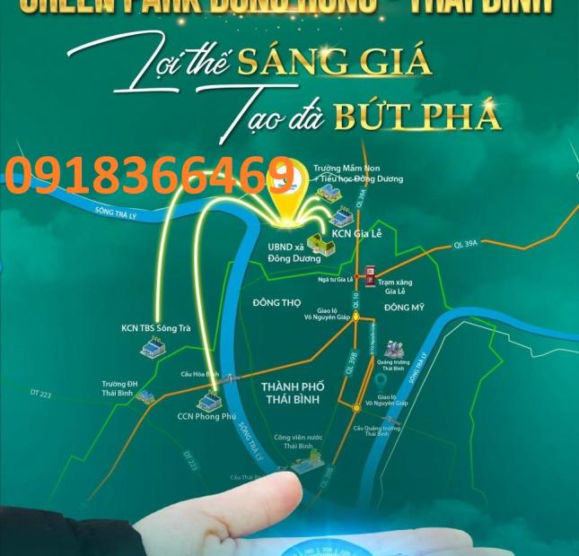 Bán đất giá rẻ Dự án Green park Đông Hưng,Thái Bình giá 5,9 tr/m2