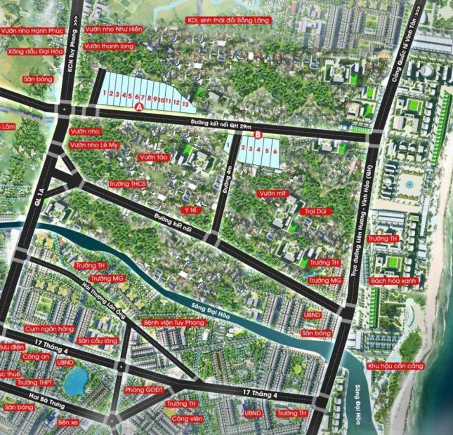 Đất biển Bình Thuận - kề sân bay - sổ đỏ thổ cư 100% - đường lớn 29m, giá chỉ 800 triệu/nền
