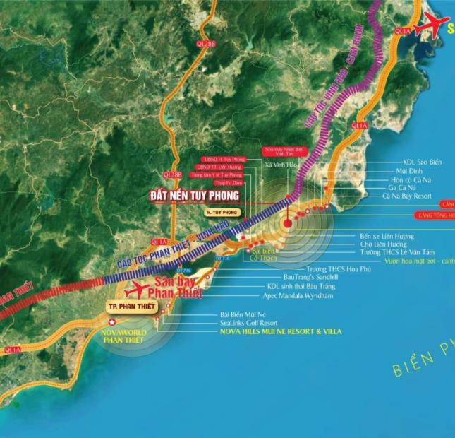 Đón Sóng hạ tầng, sân bay Phan Thiết với siêu phẩm đất biển chỉ với 1,039 tỷ/nền