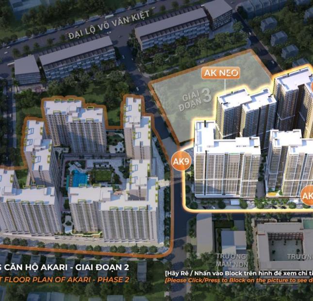 Mở bán căn hộ Akari City Bình Tân giáp Quận 6, 8. 