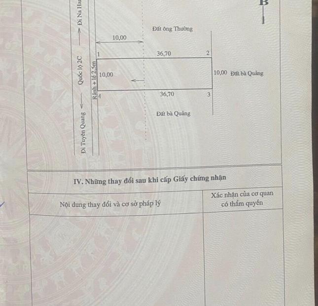 CHÍNH CHỦ CẦN BÁN GẤP Lô Đất Đẹp Vị Trí  Tại Tỉnh Tuyên Quang