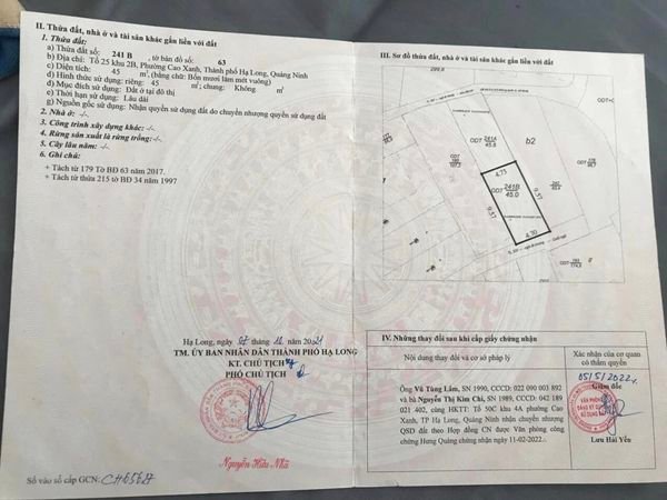 BÁN NHÀ 3 TẦNG MỚI ĐẸP NGÕ 13 CAO XANH,P.CAO XANH. DT:45M2 GIÁ RẺ !!!