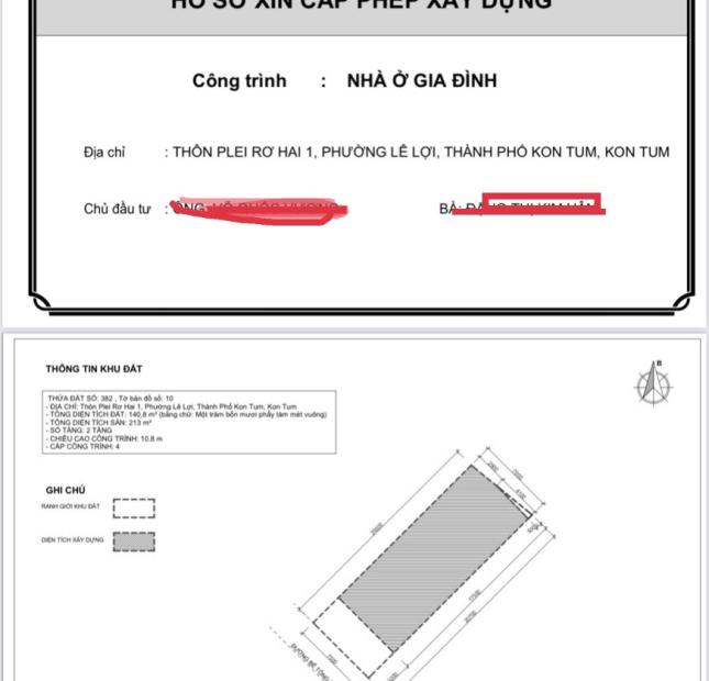 ĐẤT ĐẸP - GIÁ TỐT - Chính Chủ Cần Bán Nhanh Lô Đất Tại Phường Lê Lợi, Thành phố Kon Tum, Kon Tum