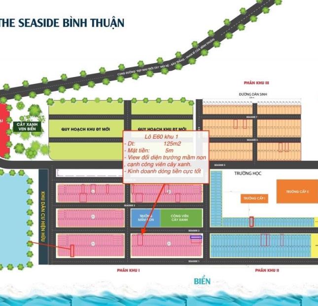 ĐẤT ĐẸP - GIÁ TỐT - Bán đất dự án Seaside mặt biển Hoà Phú, Bình Thuận (Cạnh Phan Rí Cửa)