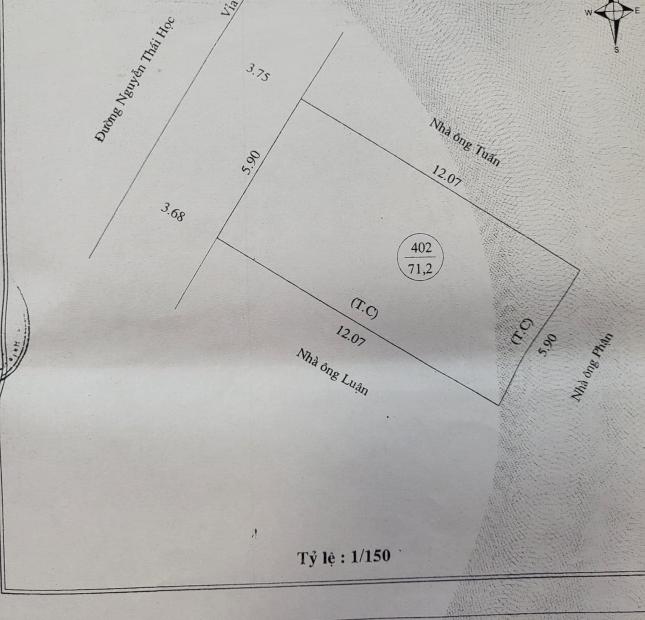 Bán Nhà MT Nguyễn Thái Học P.Ngô Mây Quy Nhơn , 71,2m2 , Cấp 4, Giá 11 Tỷ