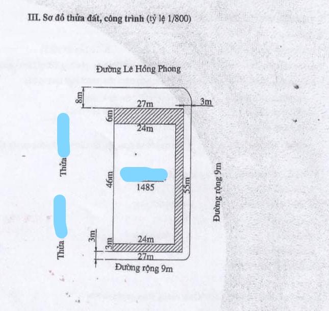 V.i.p nhất Hải Phòng: Lô đất 3 mặt tiền Lê Hồng Phong, gần tòa nhà Việt Úc và khu tài chính Hải