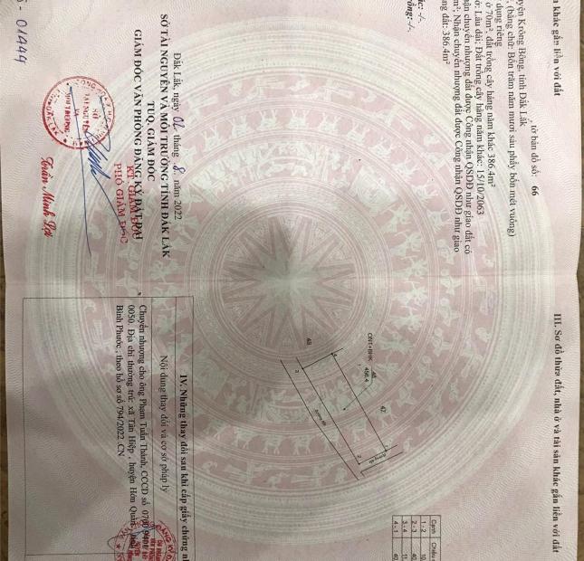 CHÍNH CHỦ BÁN NHANH LÔ ĐẤT VỊ TRÍ ĐẸP - GIÁ TỐT  Tại Xã Cư KTy Huyện Krông Bông, Đăk Lăk