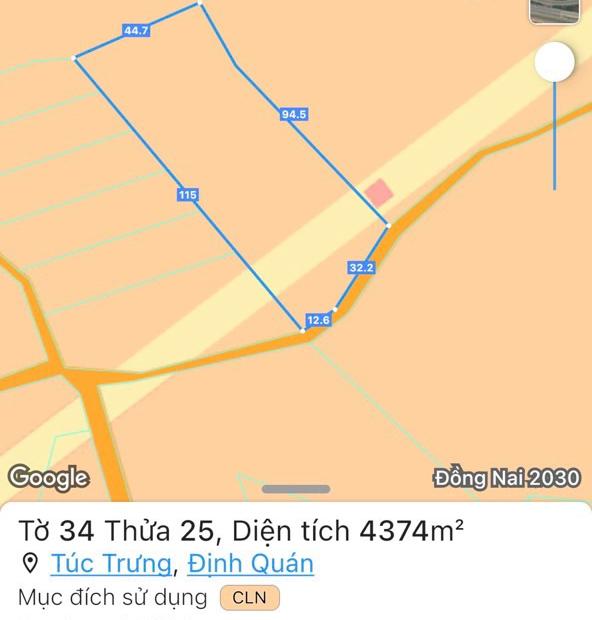 Em kẹt tiền bán lỗ đất Định Quán, Đồng Nai giá chỉ 1.579/tỷ