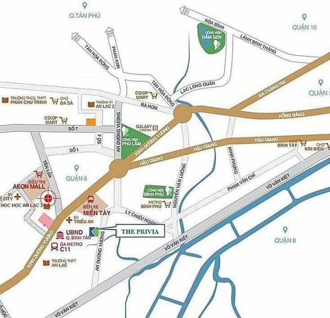Mở bán căn hộ cao cấp bậc nhất Khu Tây The Privia Khang Điền, mặt tiền đường An Dương Vương.