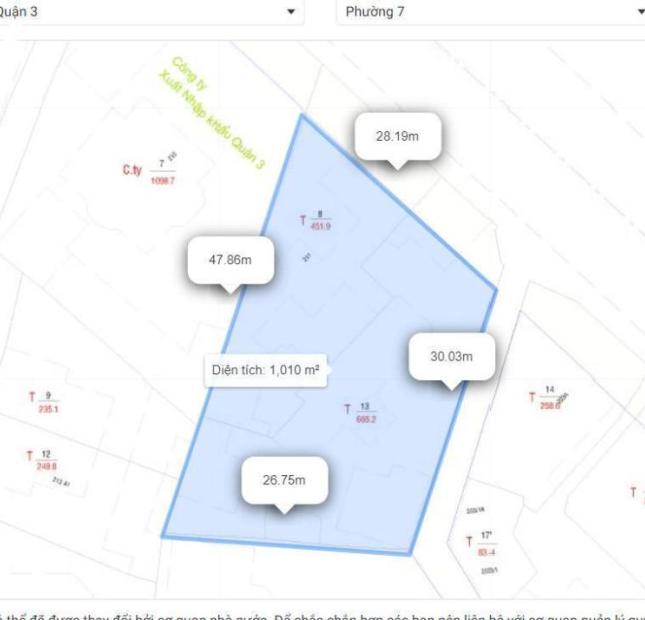 CCG Bán Tài sản Nhà 211-211A Nam Kỳ Khởi Nghĩa, Quận 3 : 2.841m2 : Ngang 30m