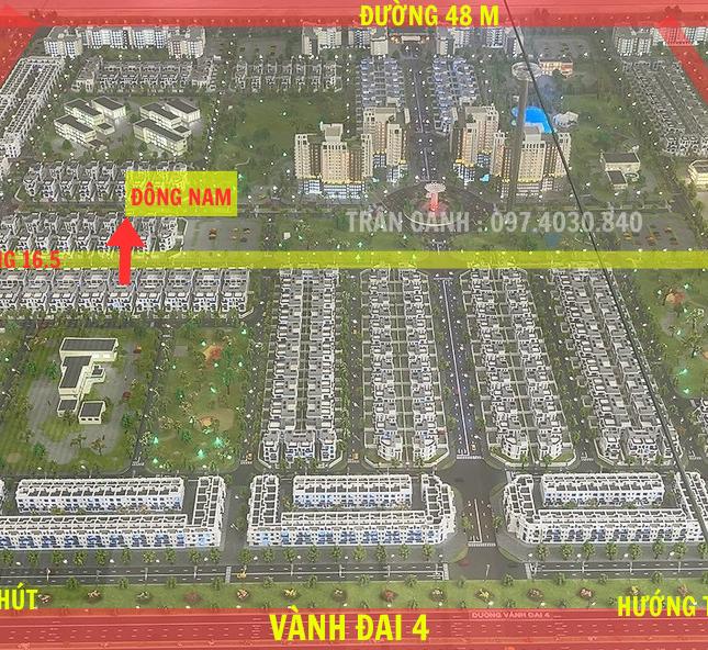 Bán biệt thự đông nam 300 m2 đường 16.5 m sát cạnh 2 công viên lớn, bãi đỗ xe dự án Hud Mê Linh