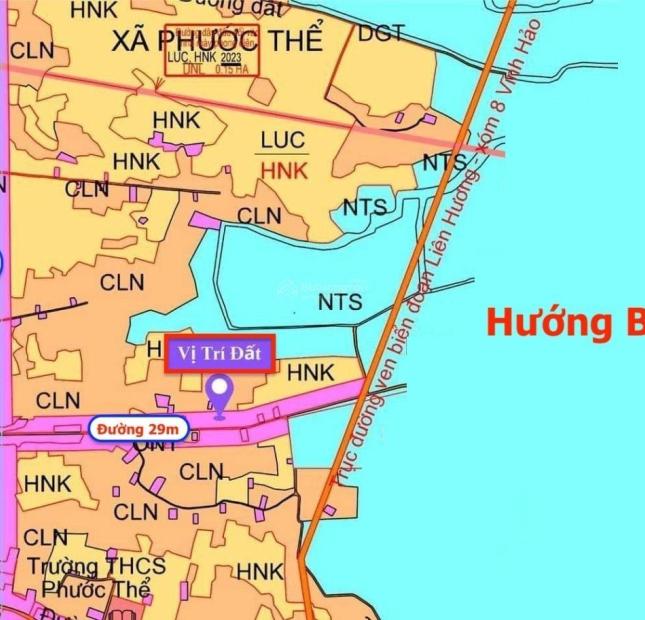 Chỉ với 6tr/m2 sở hữu ngay lô đất nền biển Bình Thuận full thổ đường quy hoạch 29m, sát nút giao cao Tốc