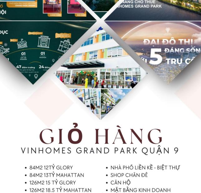 💥💥💥 Vinhomes Grand Park 
💌 DT :84m2 ( mahattan )
💓 giá ju thương chỉ 20 triệu