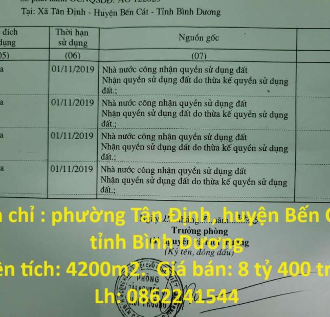 ĐẤT ĐẸP - GIÁ TỐT - Cần Bán Nhanh Lô Đất Tại huyện Bến Cát, tỉnh Bình Dương