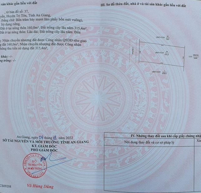 CẦN BÁN ĐẤT MẶT TIỀN đường Số 10, Xã Tân Tuyến, Huyện Tri Tôn, An Giang.