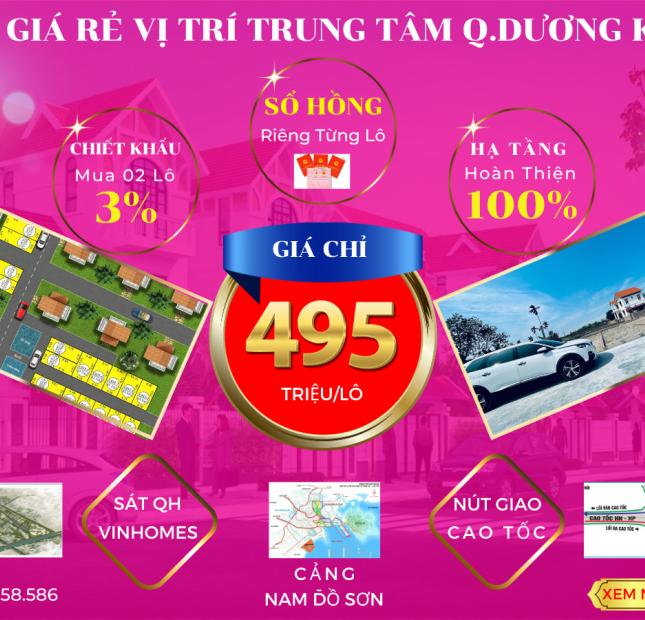 Bán lô đất giá rẻ nhất thị trường 495tr/lô gần trung tâm phường Hòa Nghĩa- gần với KDT Vinhomes