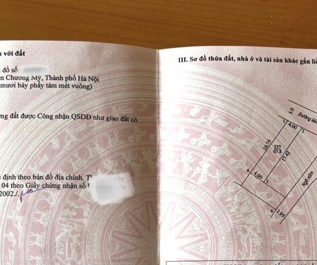 KINH DOANH đường liên thôn Sát Thị Trấn Chúc Sơn. 
-diện tích 76,8m mặt tiền + hậu 4m.
-đường liên