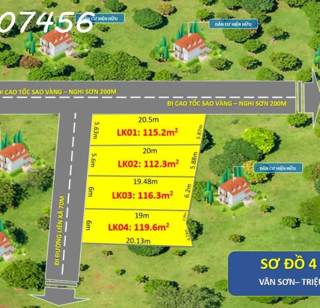 Bán lô đất full thổ cư gần cụm công nghiệp Hợp Thắng 72ha. Lô đầu ve thoáng mát