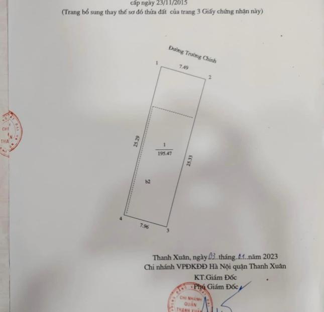 Bán nhà mặt phố Trường Chinh, Thanh Xuân, gần 200m2, mặt tiền 7,5m, chưa tới 280tr/m2!!!