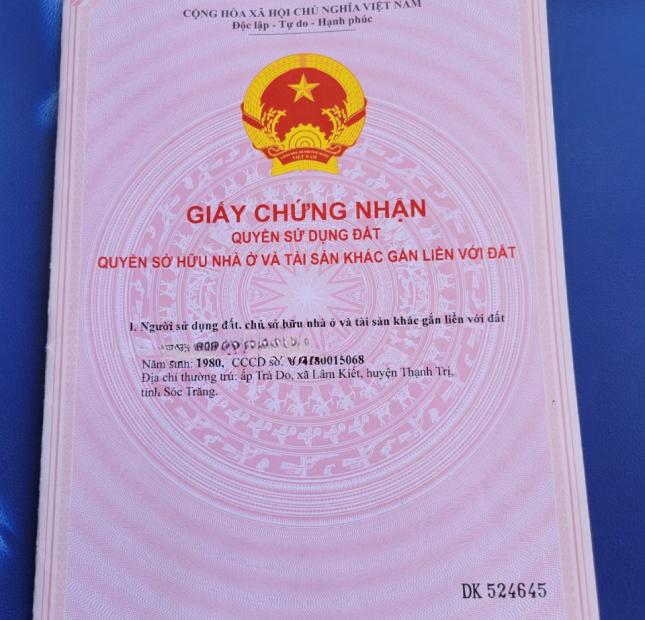 ĐẤT ĐẸP - GIÁ TỐT - Cần Bán Nhanh Lô Đất Tại Xã Tham Đôn - Huyện Mỹ Xuyên - Sóc Trăng