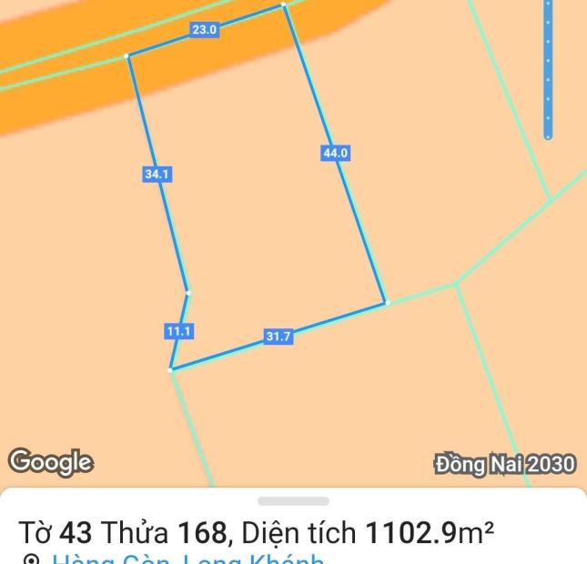 Nhà còn 1 lô đất nở hậu Bố cho ở Hàng Gòn, Long Khánh - 1102,9m2 đang cần bán gấp