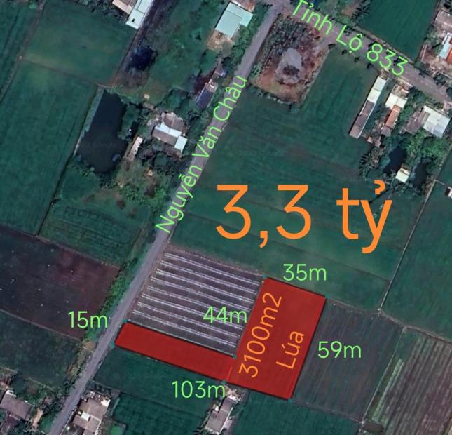 Bán lô đất lúa chuyển thổ đường Nguyễn Văn Châu nhựa 5m giá 3,3 tỷ