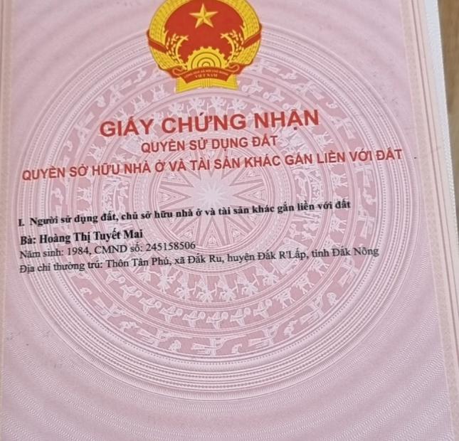 Cần bán nhanh lô đất thôn Châu Thành , Xã Đắk Rũ, Huyện Đắk RLấp, Tỉnh Đắk Nông.