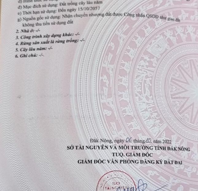 Cần bán nhanh lô đất thôn Châu Thành , Xã Đắk Rũ, Huyện Đắk RLấp, Tỉnh Đắk Nông.